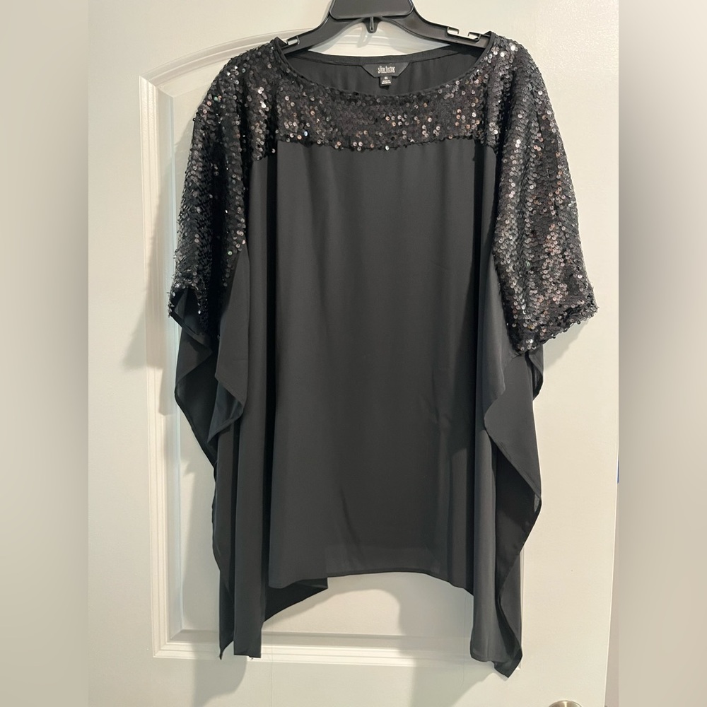 Slim Factor, Size M, black sequince tunic